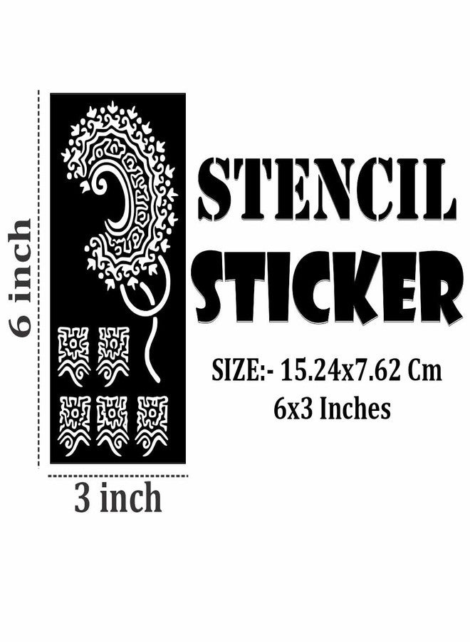 ORDERSHOCK Easy DIY Mehndi Stencil Sticker Set for School Functions and Family Gatherings - Image 4